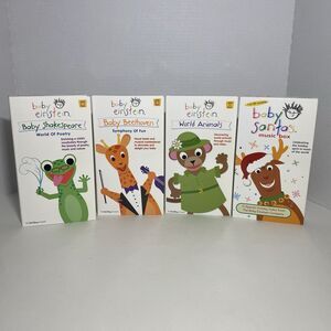 Baby Einstein Disney VHS Lot Of 4: Poetry, Music, Animals And Symphony Toddler